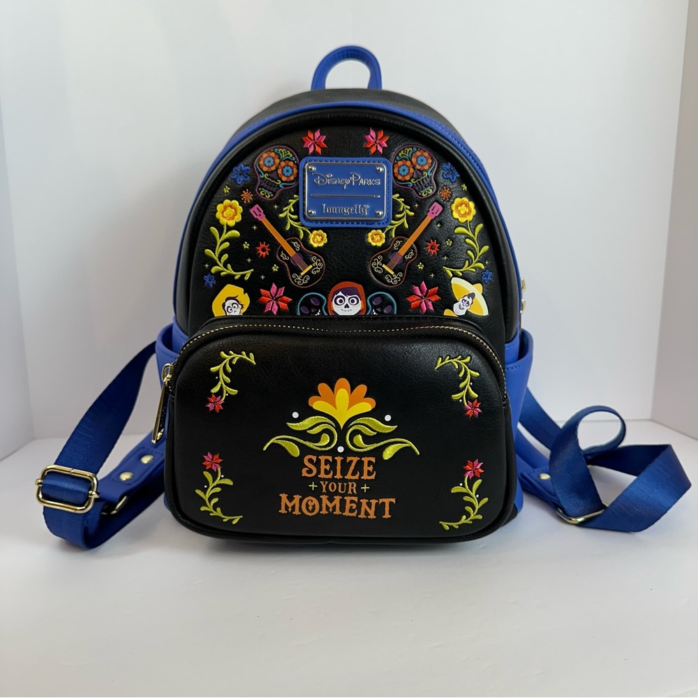 Loungefly Disney Coco Black and Blue Women's Backpack